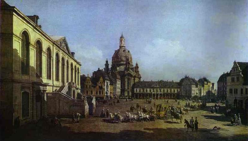 Bernardo Bellotto The New Market Square in Dresden Seen from the Judenhof France oil painting art